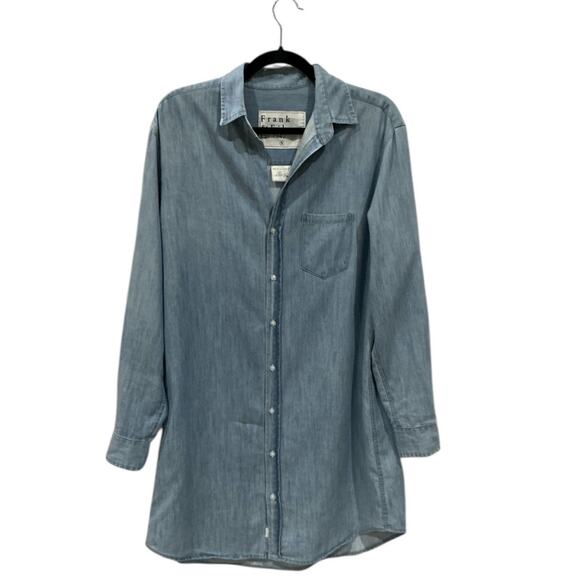 Frank & Eileen Mary Classic Shirtdress Famous Denim Classic Blue Wash Size Small - Picture 4 of 16